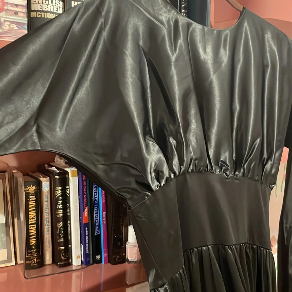 ByTess Black Satin Dress - Picture 2 of 5